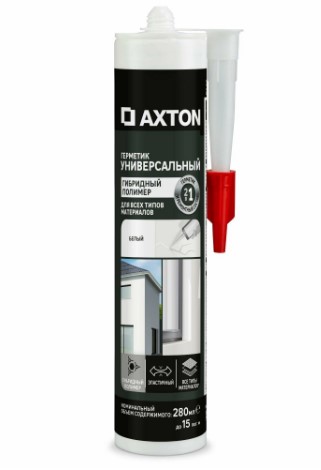 Клей-герметик монтажный гибридный полимер Axton 280 мл белый